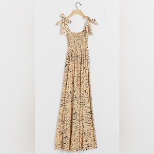 Anthro x Beachgold Damia Orange Floral Maxi Dress